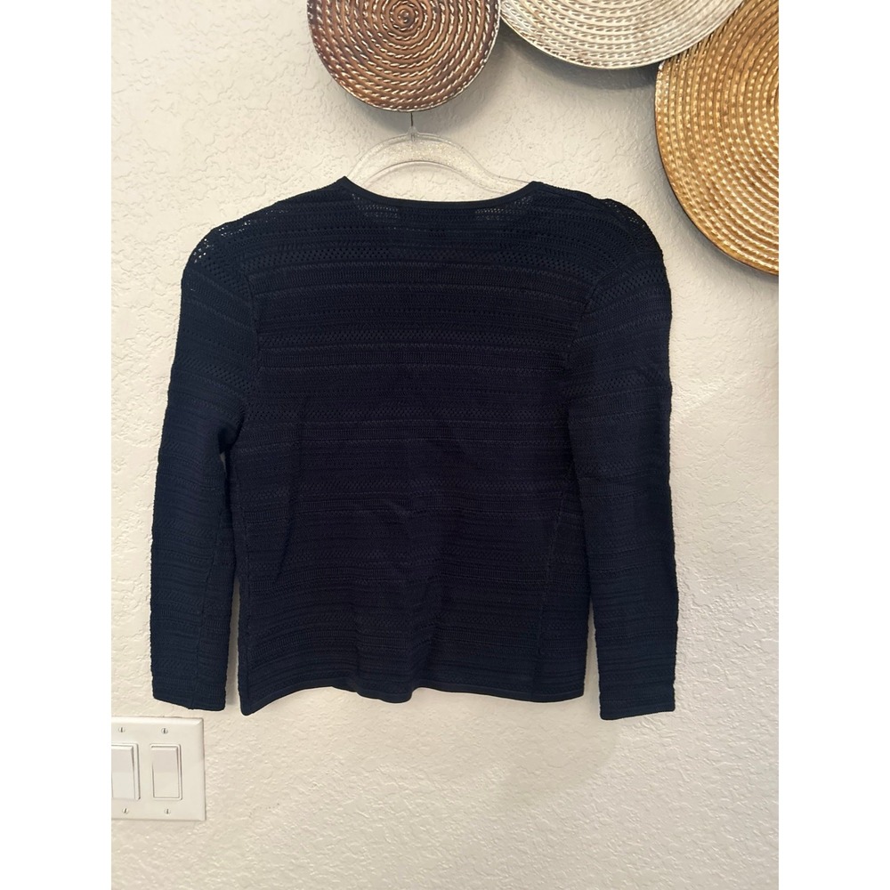 Ralph Lauren Black Label Navy Blue Knit Open Front Cardigan Sweater Women's XS - Picture 5 of 5